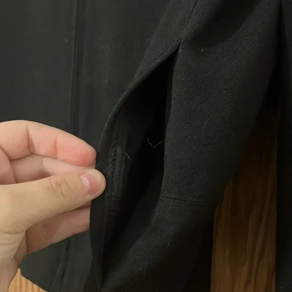 Vintage Trousers Etc New York Black Zip-up Jacket Size 6 - Picture 6 of 8